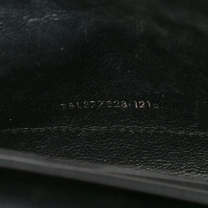 Saint Laurent Grain De Poudre Matelasse Chevron Monogram Chain Wallet Black 8 of 21