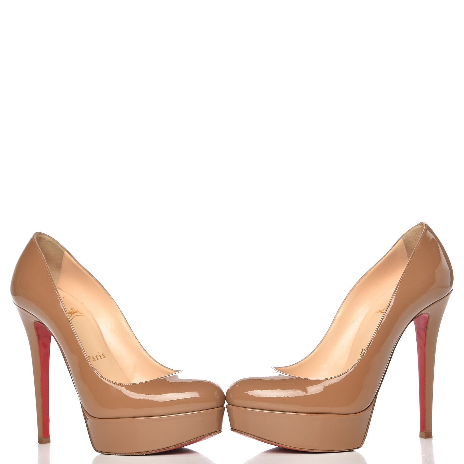 Christian Louboutin Patent Bianca 140 Pumps 36.5 Camel 6 of 15