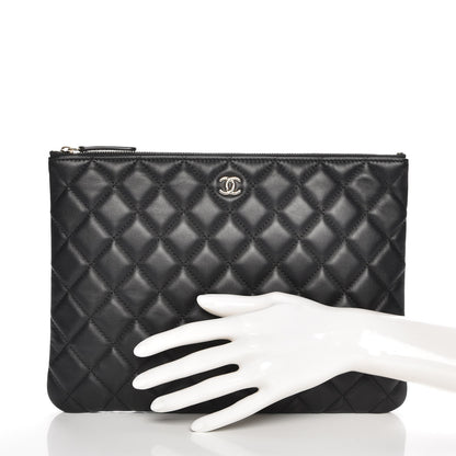 Chanel Lambskin Quilted Medium Cosmetic Case Black 2 of 8