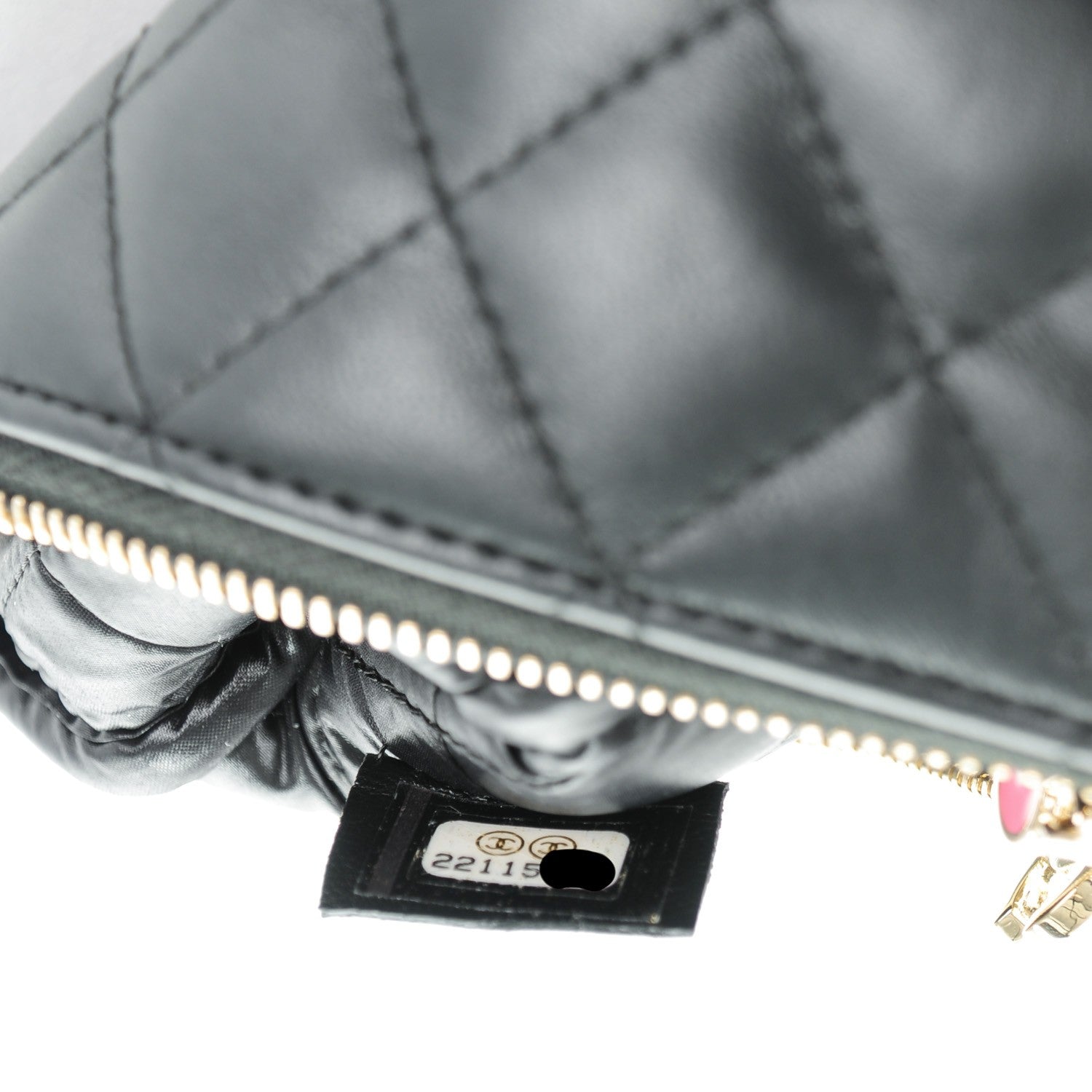 Chanel Lambskin Quilted Casino Coin Purse Black 7 of 7