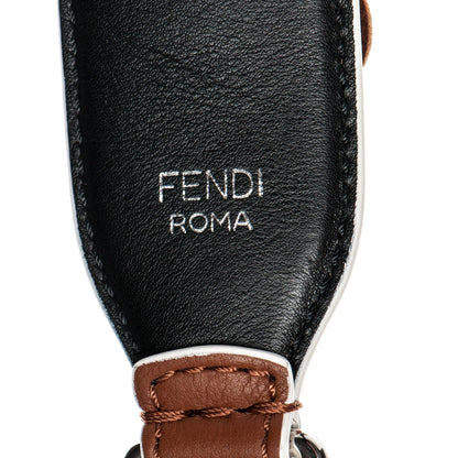 Fendi Calfskin Elaphe Flowerland Studded Strap You Brown Multicolor 4 of 4