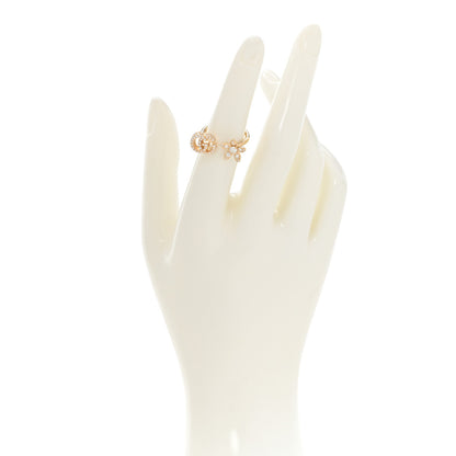 Gucci 18K Yellow Gold Diamond Flora GG Open Ring 52 6 2 of 5