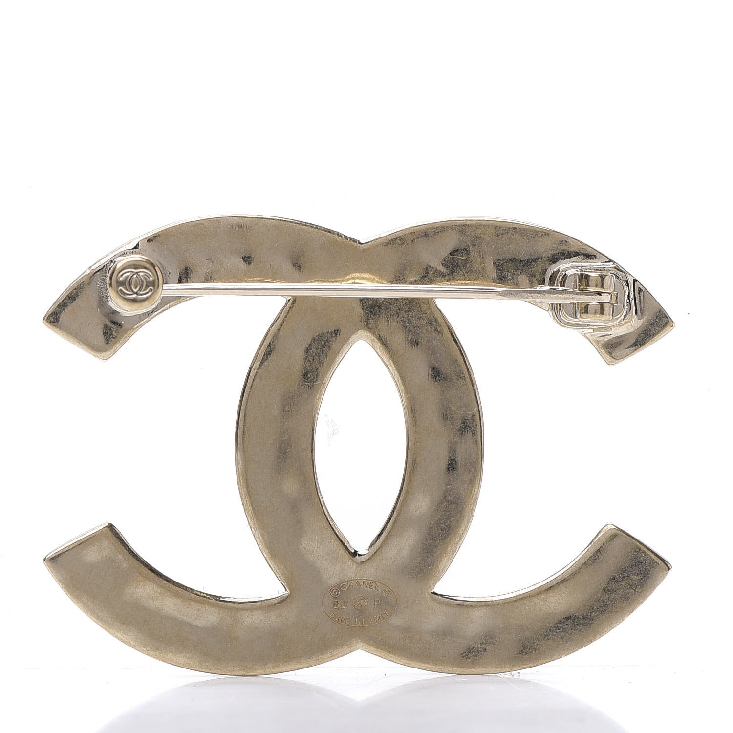 Chanel Metal CC Diamond Quilted Brooch Light Gold 3 of 5