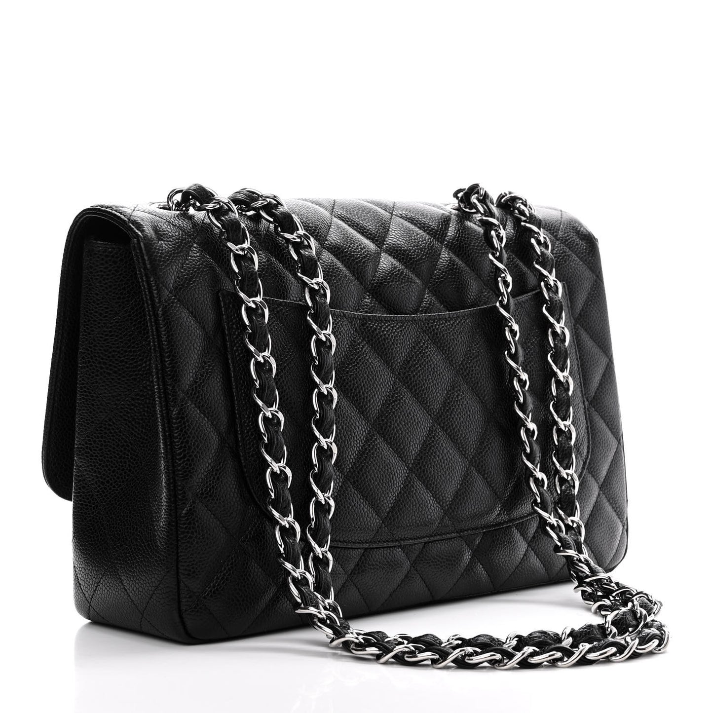 Caviar Quilted Jumbo Single Flap Black
