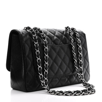 Chanel Caviar Quilted Jumbo Single Flap Black 3 of 10