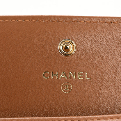 Chanel Lambskin Quilted Chanel 19 Flap Card Holder Brown 6 of 10