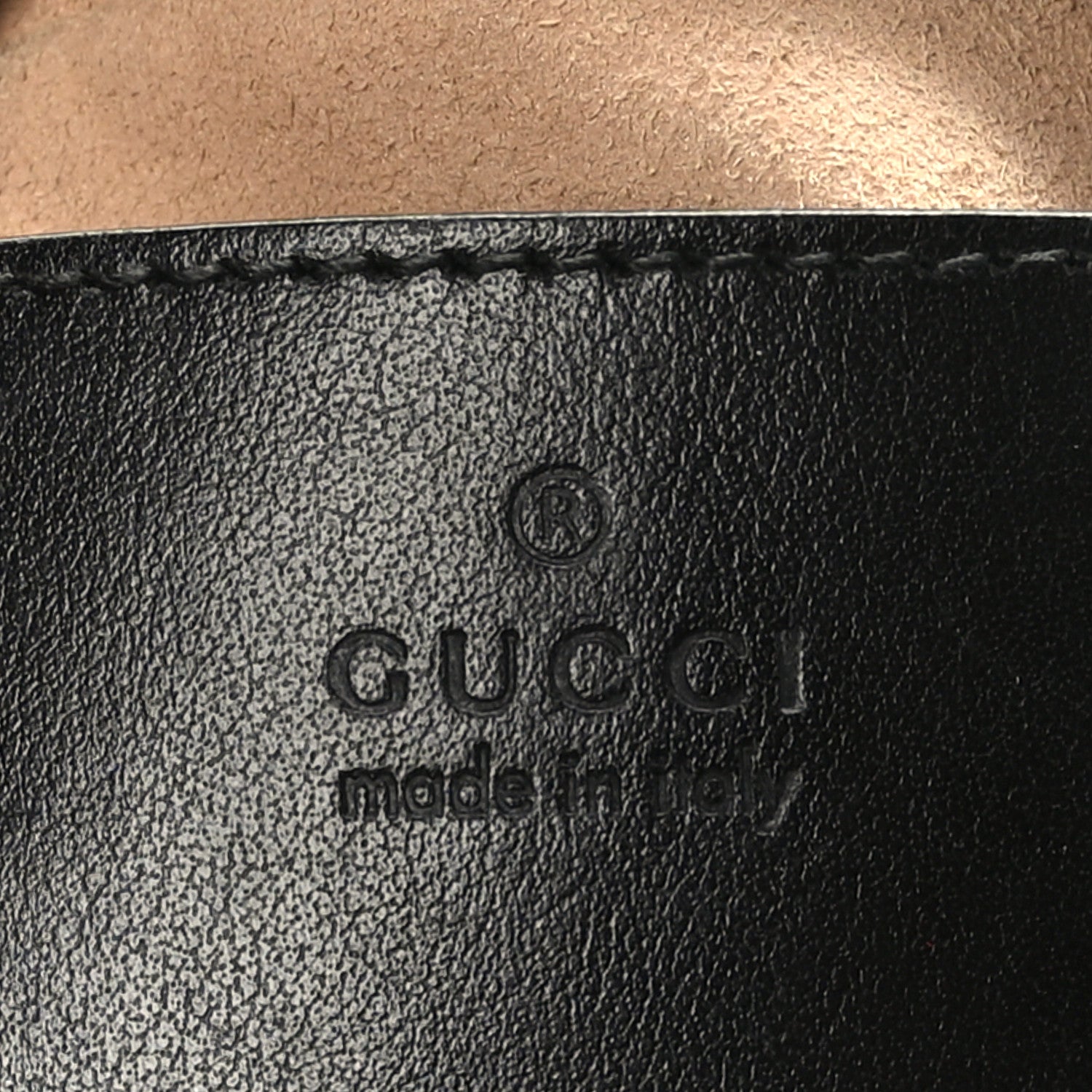 Gucci Calfskin Matelasse Small GG Marmont Chain Shoulder Bag Black 6 of 9