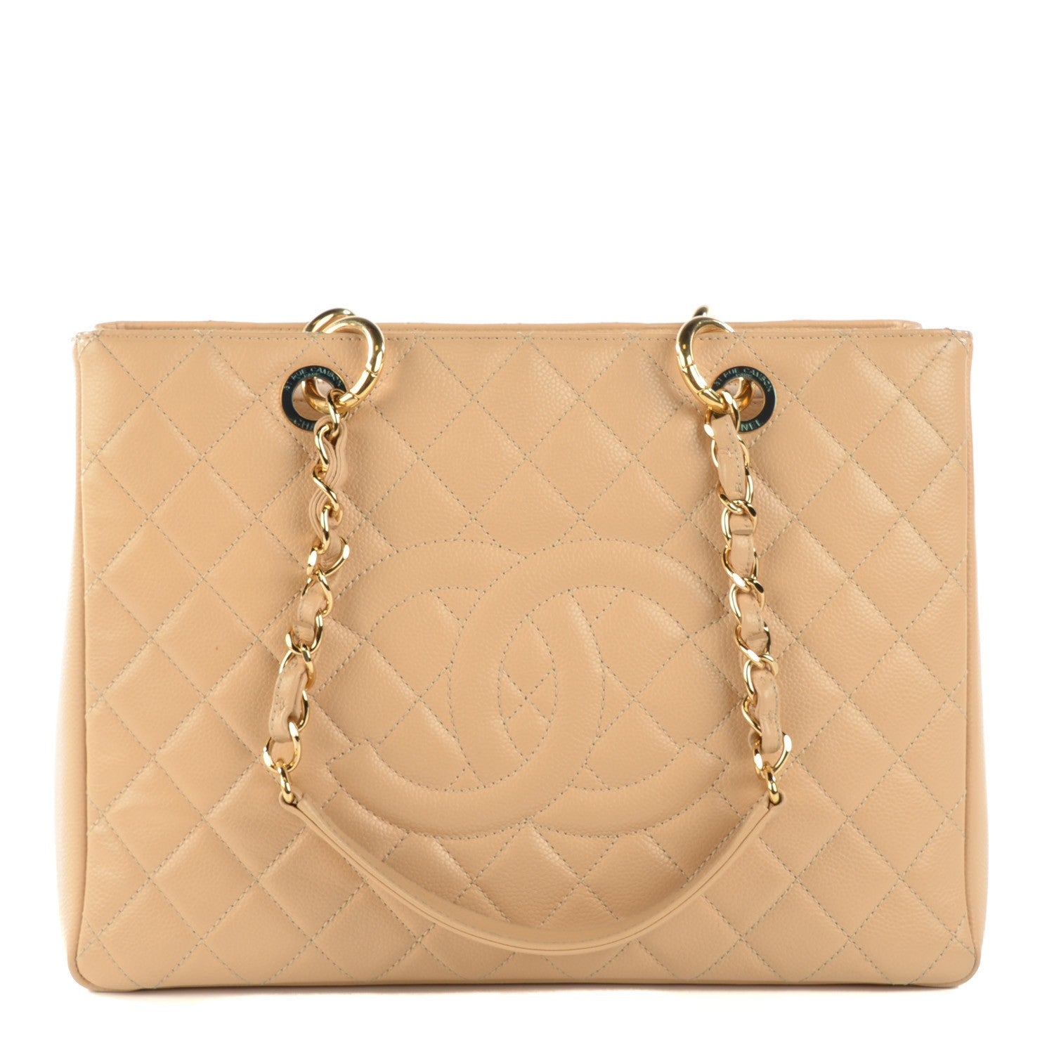 Chanel Caviar Quilted Grand Shopping Tote GST Beige Clair 1 of 8
