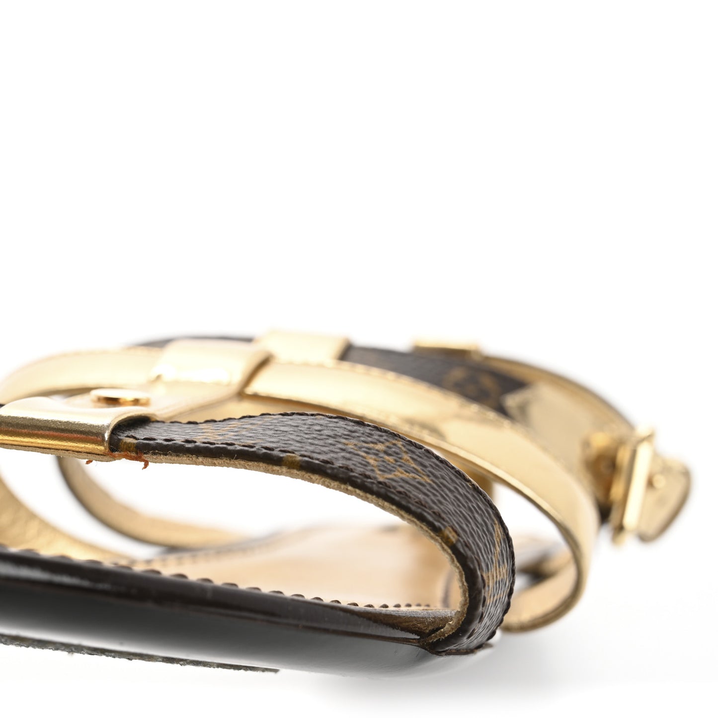 Monogram Gladiator Sandals 39.5 Gold