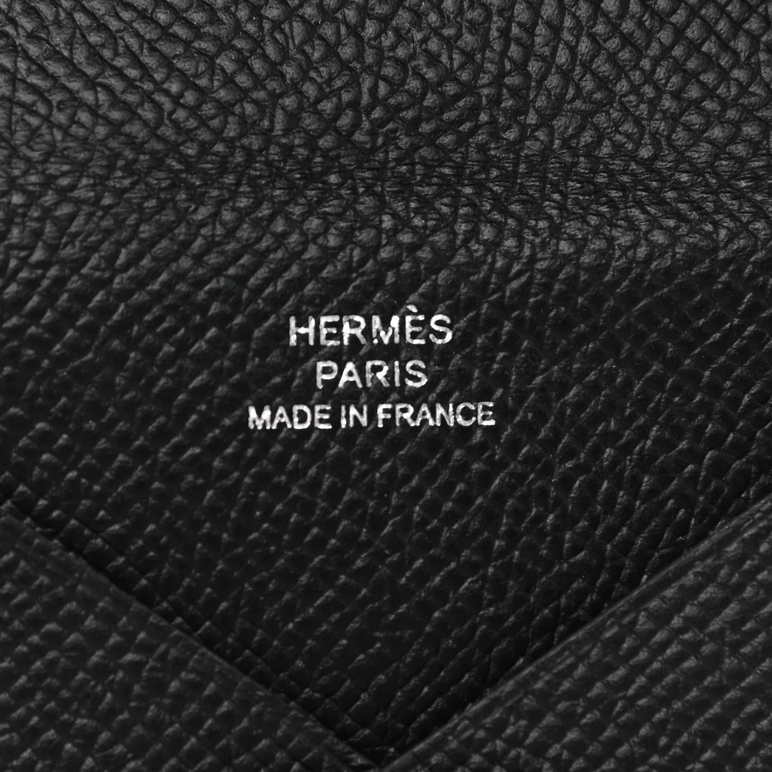 Hermes Epsom Calvi Card Case Black 6 of 7