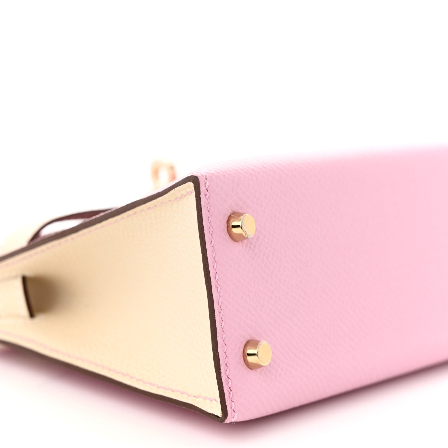 Hermes Epsom Horseshoe Mini Kelly Sellier 20 Mauve Sylvestre Craie 9 of 11