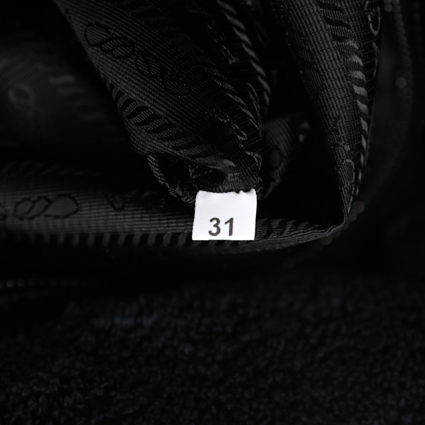 Terry Cloth Tote Bag Black White