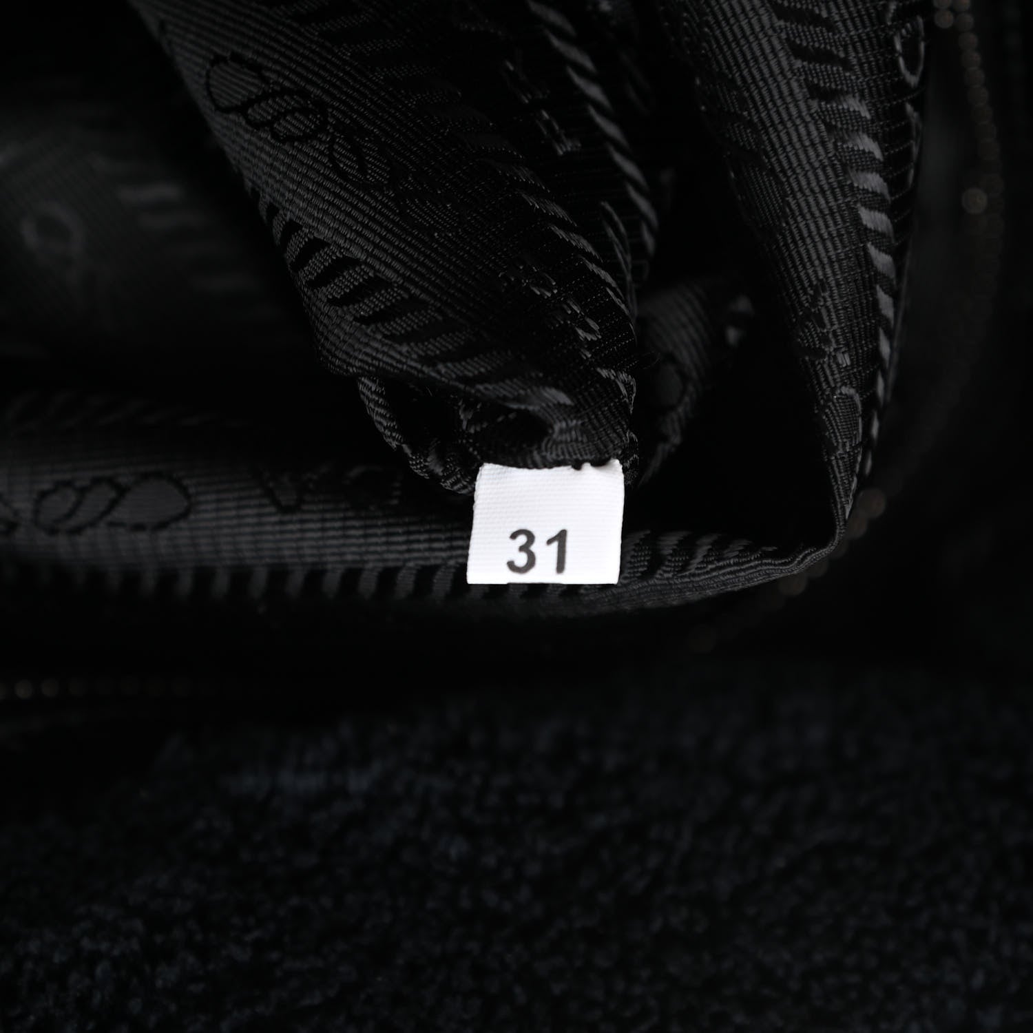Prada Terry Cloth Tote Bag Black White 7 of 10