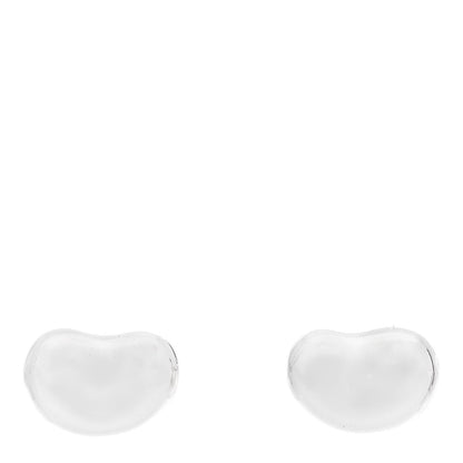 Tiffany Sterling Silver 9mm Elsa Peretti Bean Earrings 1 of 4