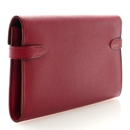 Hermes Epsom Kelly Longue Wallet Rouge Grenat 3 of 6