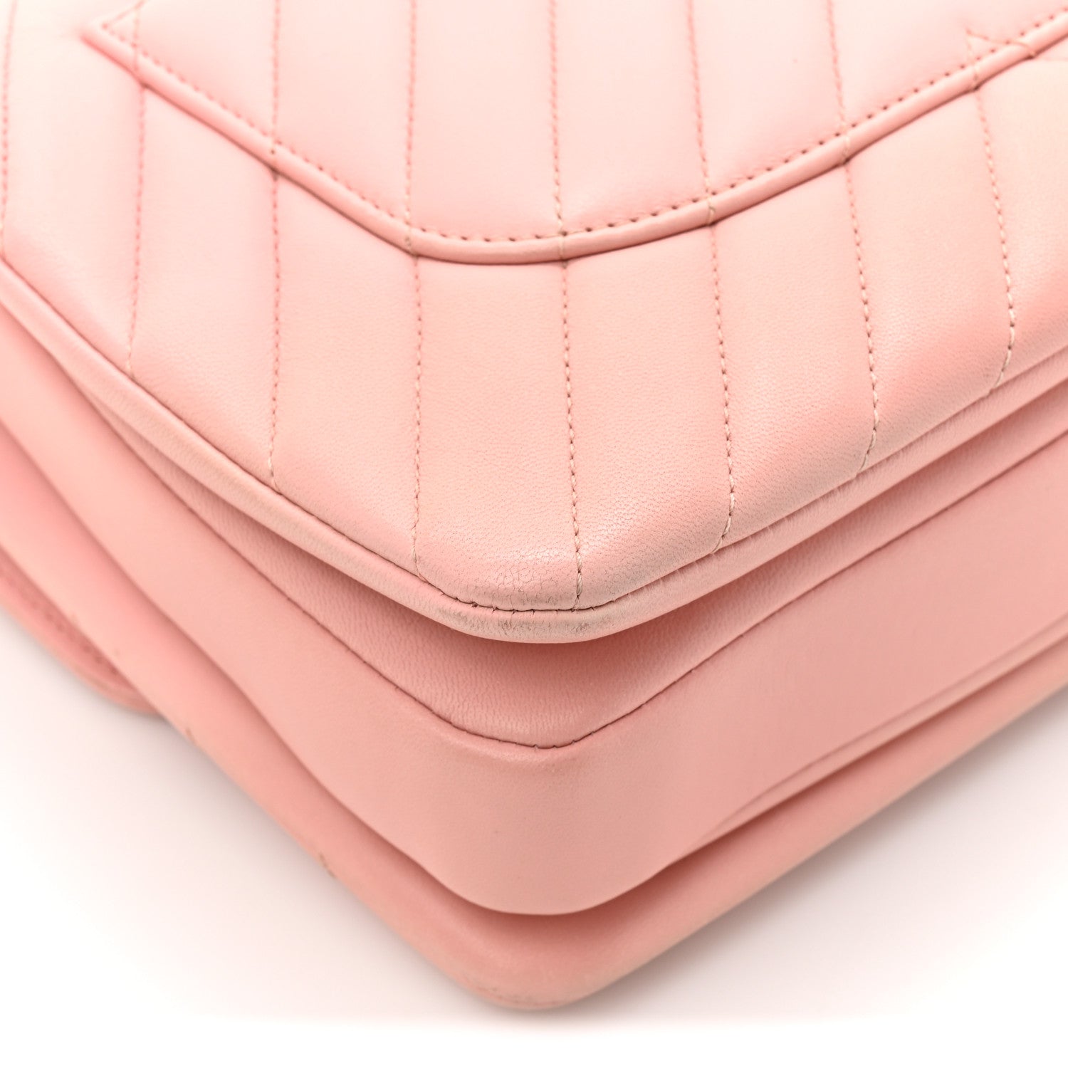 Chanel Lambskin Chevron Quilted Small Trendy CC Dual Handle Flap Bag Light Pink 12 of 14