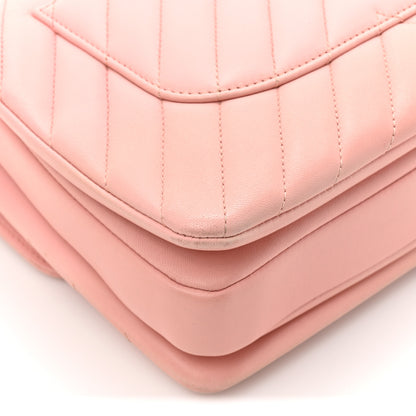Chanel Lambskin Chevron Quilted Small Trendy CC Dual Handle Flap Bag Light Pink 12 of 14
