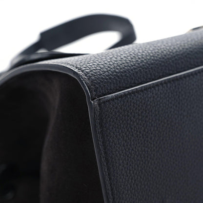 Celine Drummed Calfskin Suede Medium Trapeze Black 9 of 12