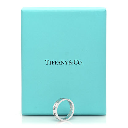 Tiffany 18K White Gold Diamond Wide Atlas Pierced Ring 54 6.75 5 of 5
