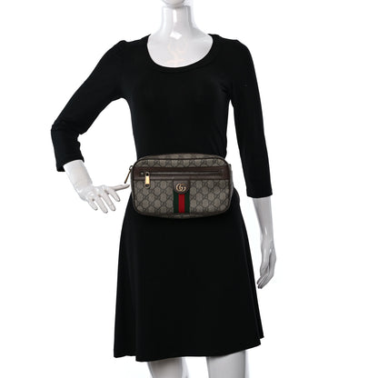 Gucci Soft GG Supreme Monogram Medium Ophidia Belt Bag Dark Brown 3 of 9