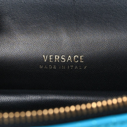 Versace Tweed Calfskin Virtus Chain Shoulder Bag Multicolor 6 of 8