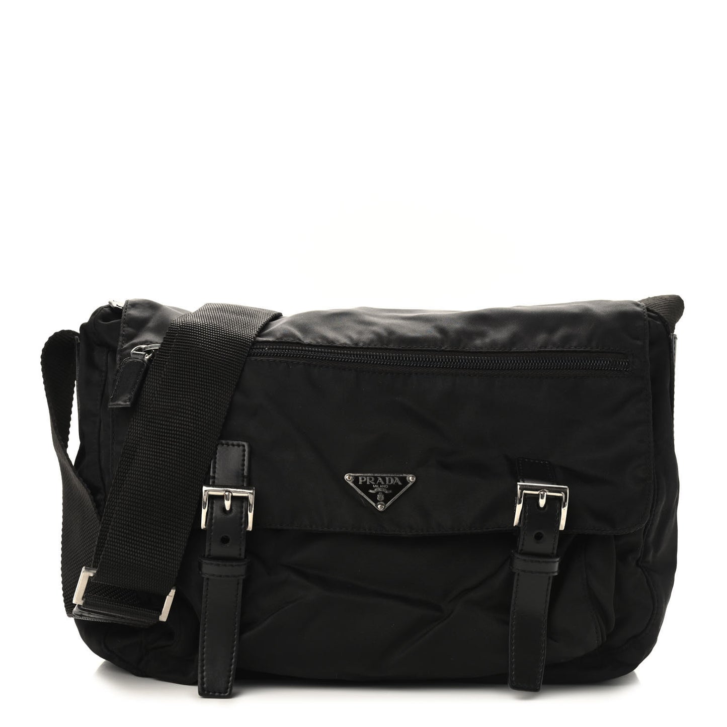 Tessuto Nylon Vela Messenger Bag Black