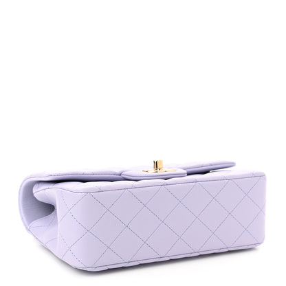 Chanel Lambskin Quilted Mini Top Handle Rectangular Flap Light Purple 3 of 10