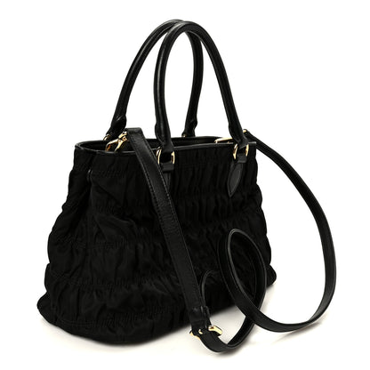 Prada Tessuto Nylon Gaufre Small Tote Black 3 of 11