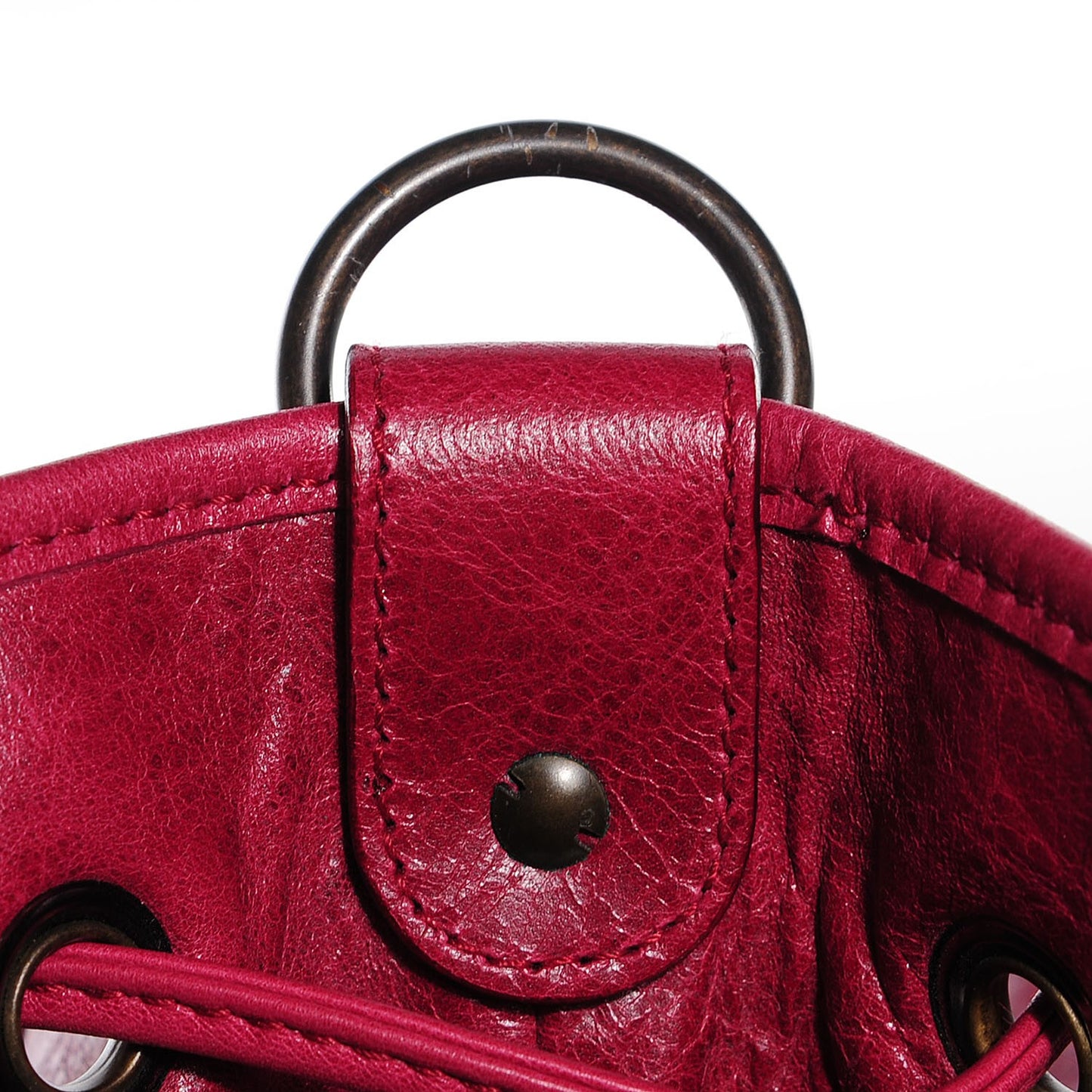 Agneau Classic Hardware Pompon Pourpre