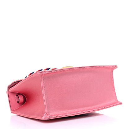 Gucci Satin Crystal Mini Sylvie Top Handle Bag Peony 4 of 20