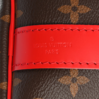 Louis Vuitton Calfskin Monogram Keepall Bandouliere 50 Coquelicot 6 of 9