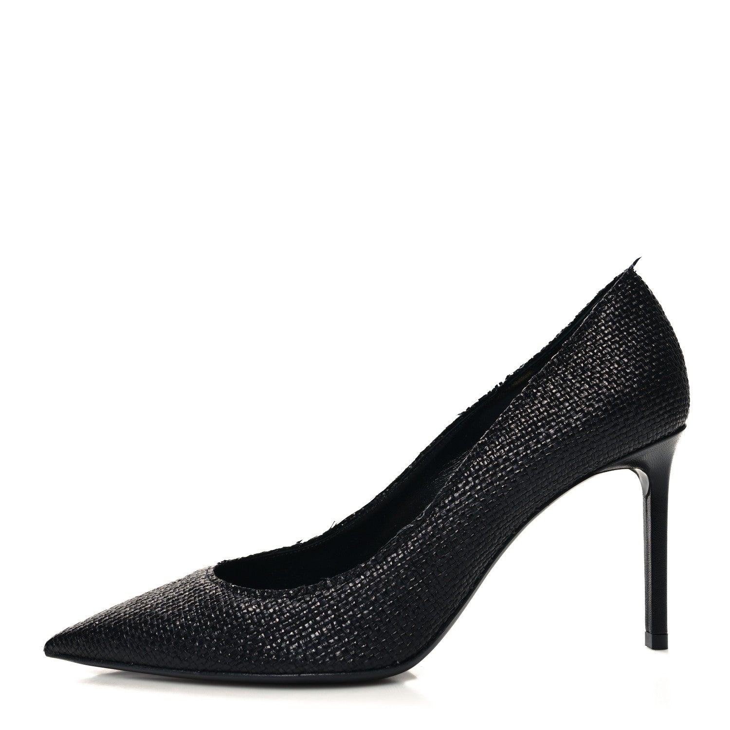 Saint Laurent Raffia Anja 105 Pumps 40.5 Black 1 of 10