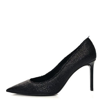 Saint Laurent Raffia Anja 105 Pumps 40.5 Black 1 of 10