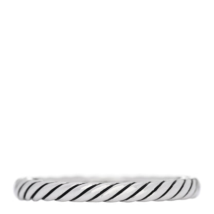 David Yurman Sterling Silver Cable Classics Band Ring 56 7.75 1 of 3