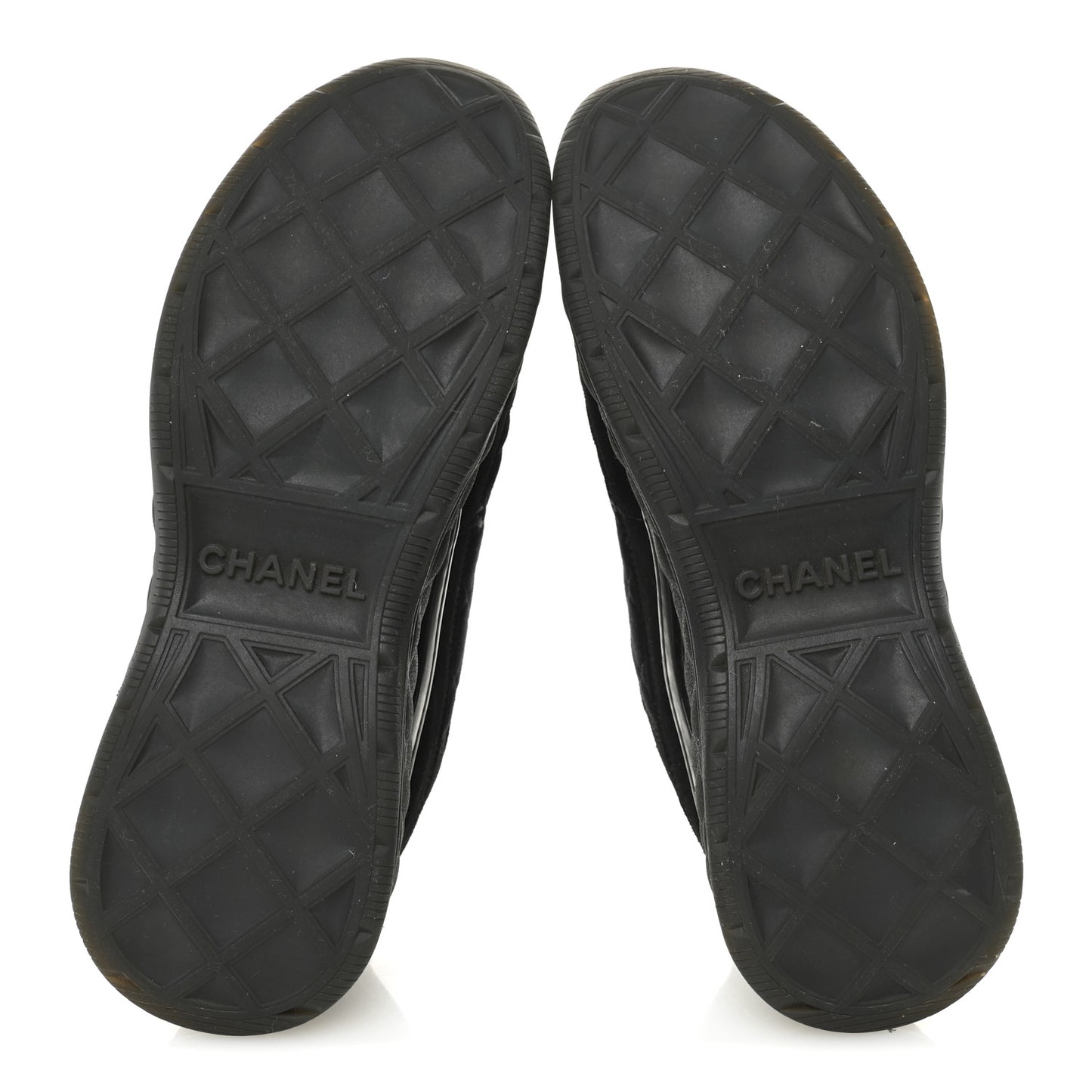 Suede Calfskin Mixed Fibers CC Sneakers 40.5 Black