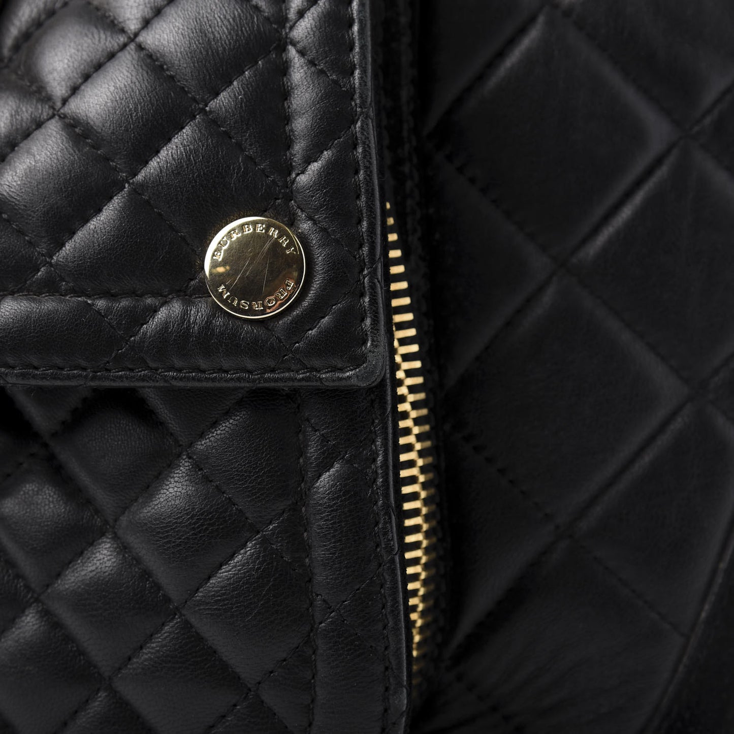 Prorsum Calfskin Quilted Country Animal Satchel Black