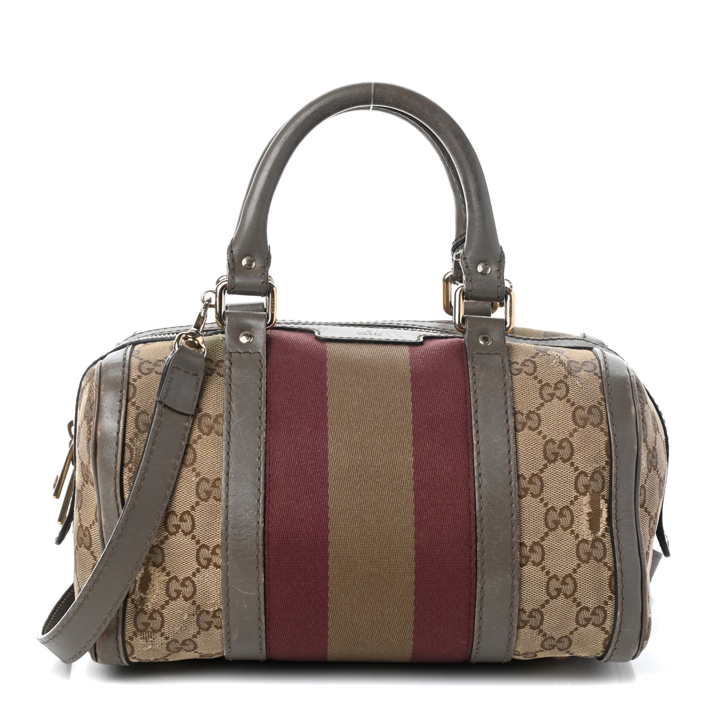 Monogram Vintage Web Small Boston Beige