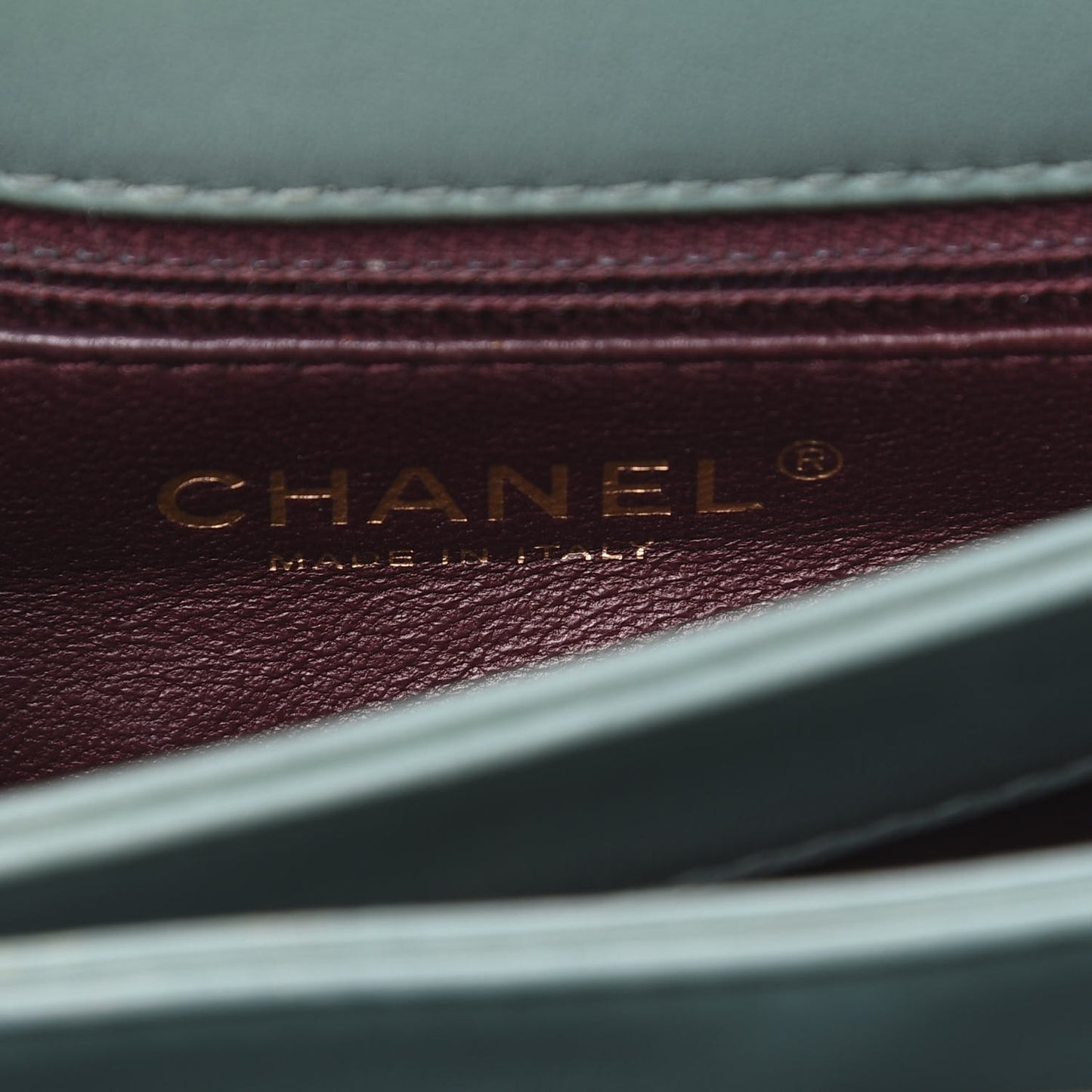 Lambskin Quilted Small Trendy CC Flap Dual Handle Bag Light Green