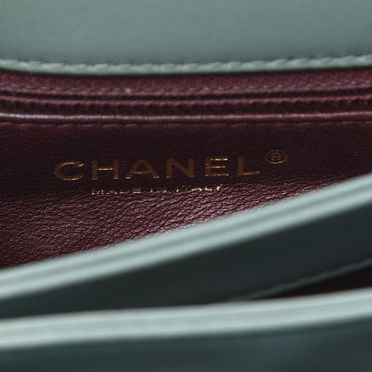 Chanel Lambskin Quilted Small Trendy CC Flap Dual Handle Bag Light Green 7 of 21