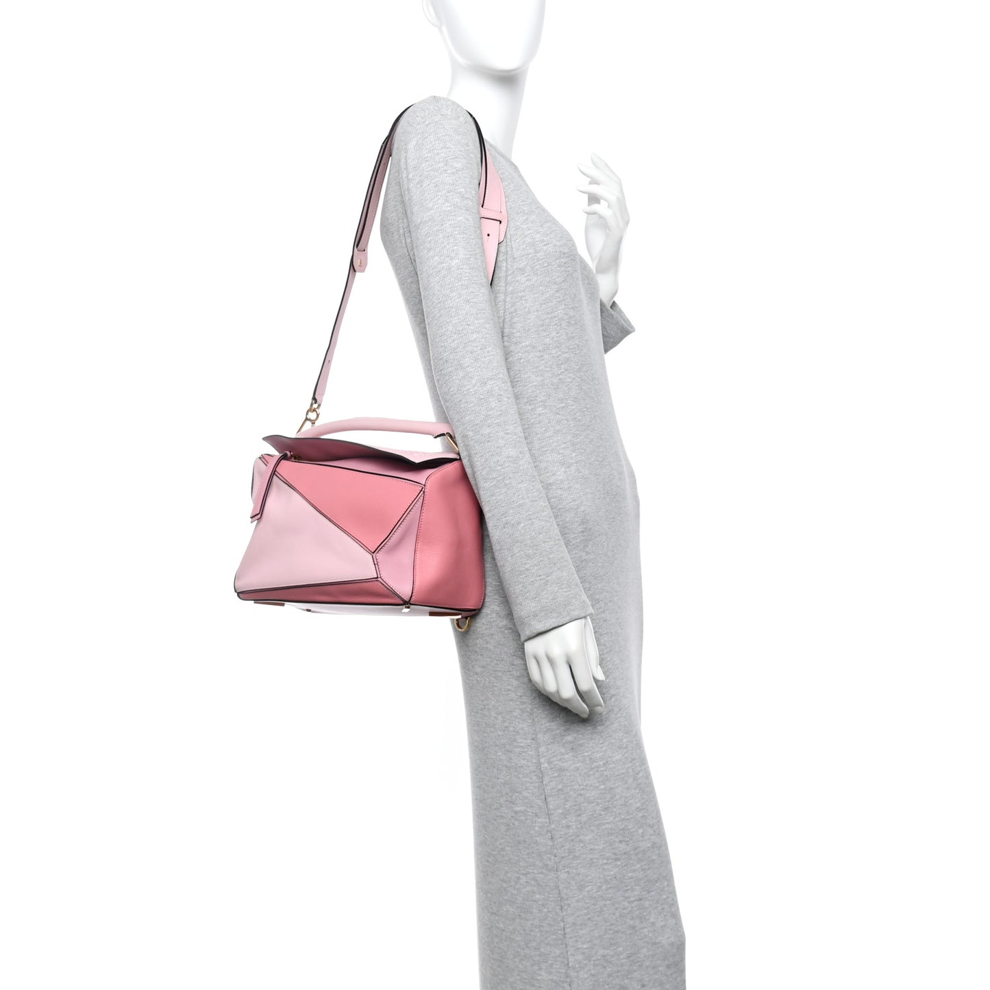 Calfskin Medium Puzzle Bag Soft Pink