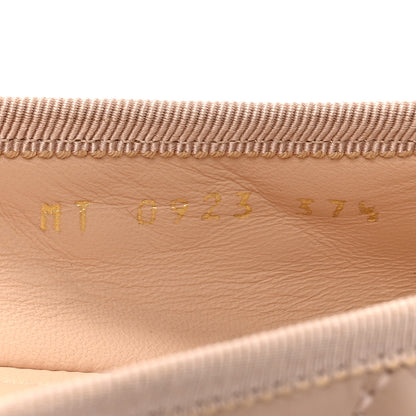 Christian Dior Calfskin Cannage Pearl Bow Ballet Flats 37.5 Nude 7 of 8
