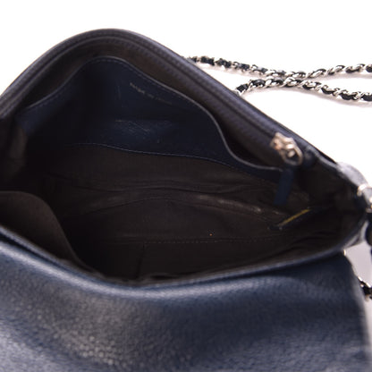 Chanel Caviar Half Moon Wallet On Chain WOC Blue 5 of 9
