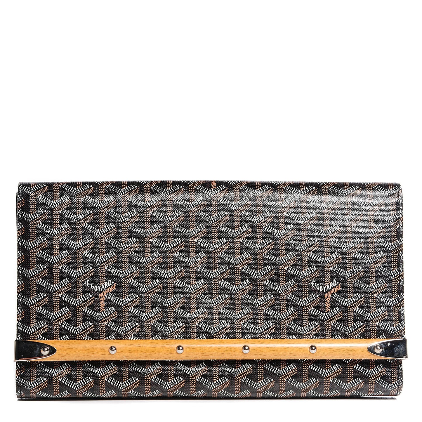 Goyardine Monte Carlo Bois Clutch Black