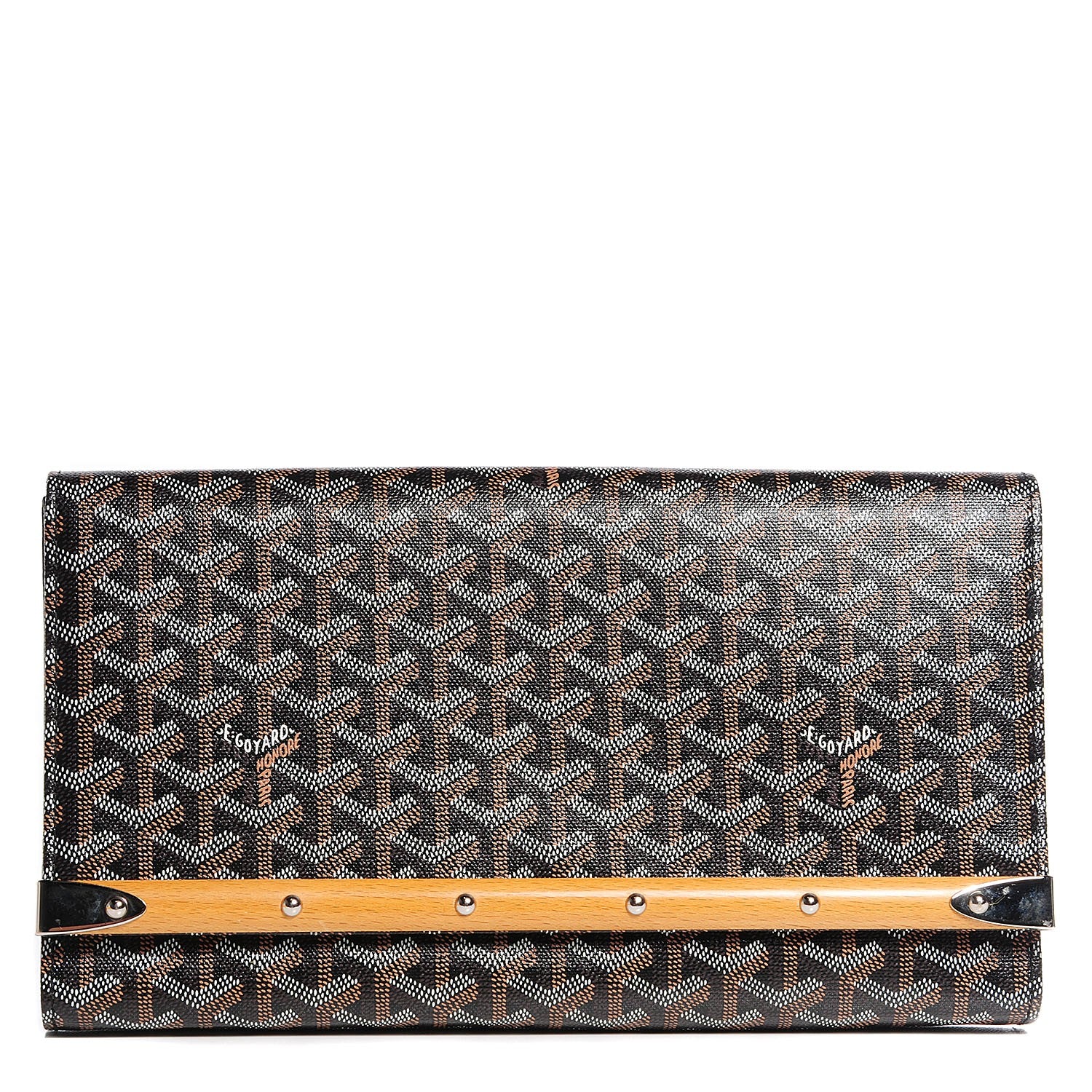 Goyard Goyardine Monte Carlo Bois Clutch Black 1 of 9