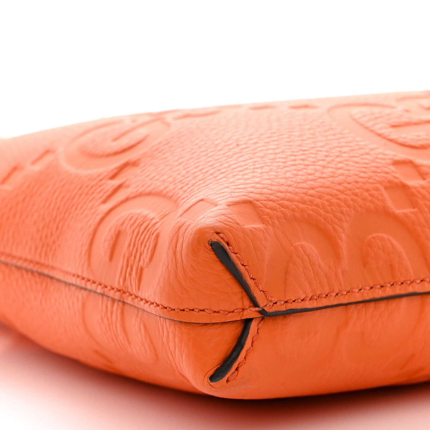 Piuma Calfskin Jumbo GG Embossed Medium Wristlet Messenger Bag Orange