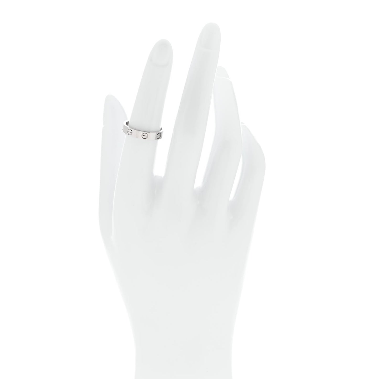 18K White Gold 3.5mm LOVE Wedding Band Ring 52 6
