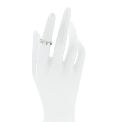 Cartier 18K White Gold 3.5mm LOVE Wedding Band Ring 52 6 2 of 5