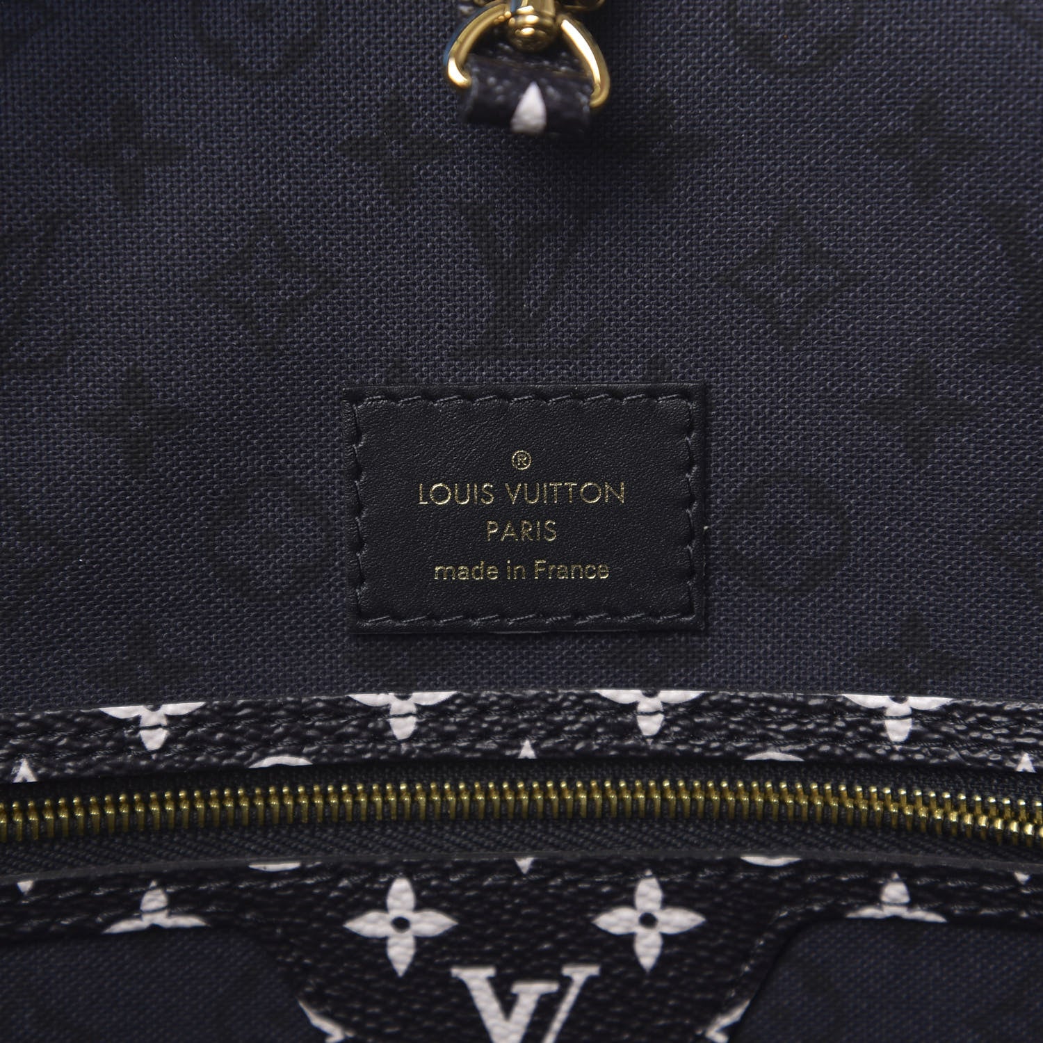 Louis Vuitton Monogram Giant Crafty Neverfull MM Creme Rouge Black 7 of 9