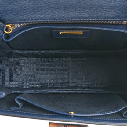 Gucci Calfskin Kaleidoscope Medium Bamboo 1947 Top Handle Bag Blue Orange Multicolor Blue Agata 6 of 9