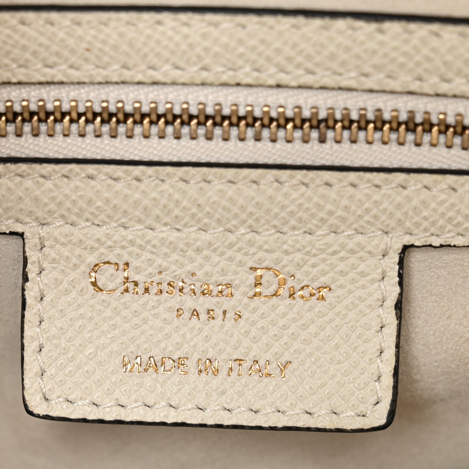 Christian Dior Grained Calfskin Saddle Bag White 6 of 10